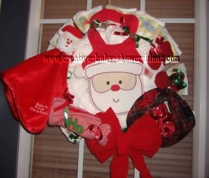 christmas diaper wreath