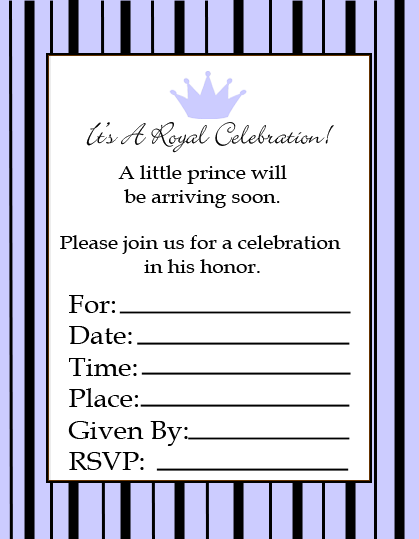  little prince printable baby shower invitations