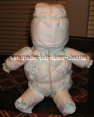 undecorated diaper baby before putting outfit on