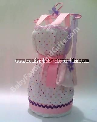 baby apron dress diaper cake