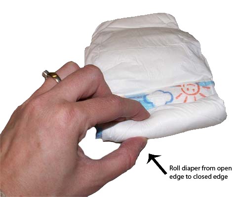 Once in a tight roll, secure it with a clear rubber band. Repeat this 