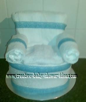 finished diaper cake chair