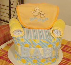 diaper chair cake