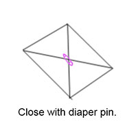 diaper invitation close with mini clothespin