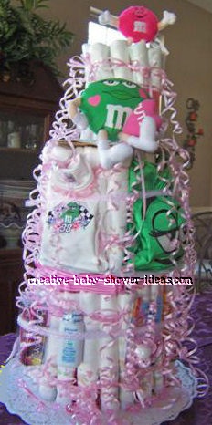 diaper shower cake