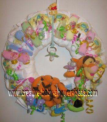 tigger diaper wreath