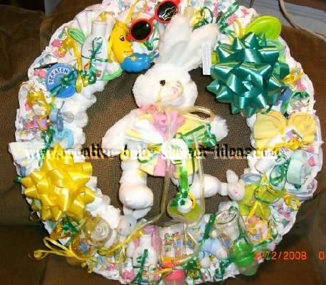 bunny diaper wreath