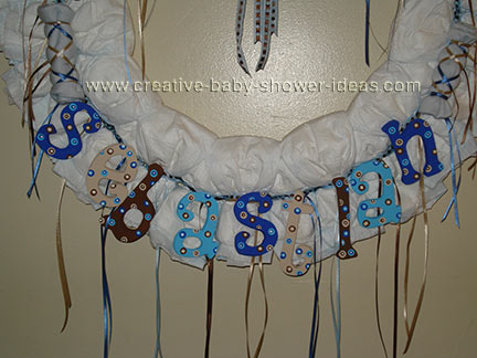 dog diaper wreath