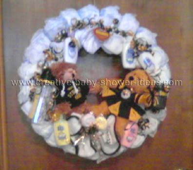 pittsburgh steelers diaper wreath