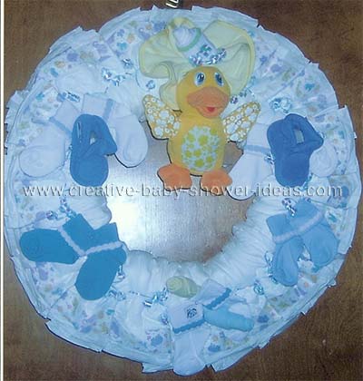 Pink Blue Baby Shower Duck Diaper Wreath or Neutral 