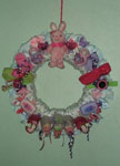pink bunny diaper wreath