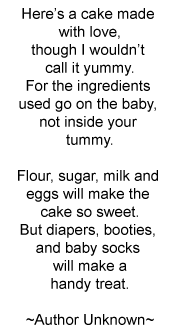 diaper cake poem