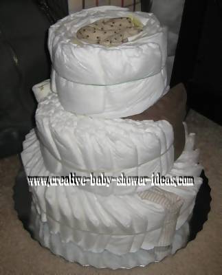 boutique swirl diaper cake