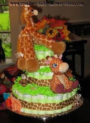 giraffe diaper cake