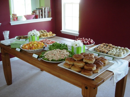 green baby shower food