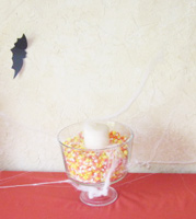 candy corn candle centerpiece