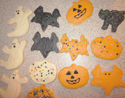 halloween shaped sugar cookies