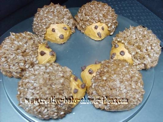 Hedge Hog Cakes for a Baby Shower