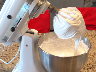 stand mixer mixing homemade marshmallows