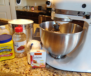 ingredients for homemade marshmallows