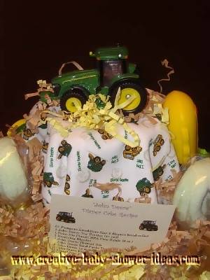 tractor diaper cake