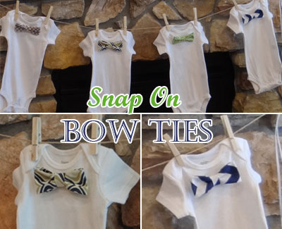 how to make snap on bow tie onesies