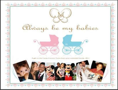 pictures of mariah carey babies. mariah carey baby shower thank