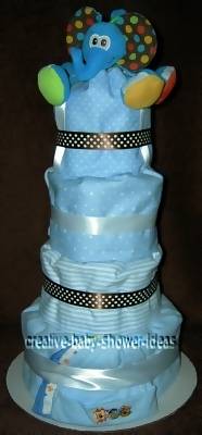 mod elephant diaper cake