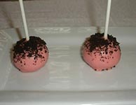 pink cake pops for a baby shower