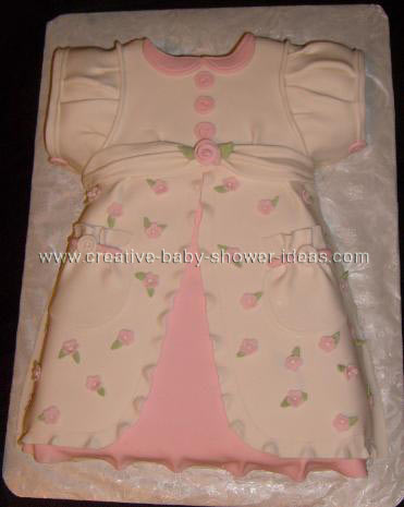 pink floral baby dress cake