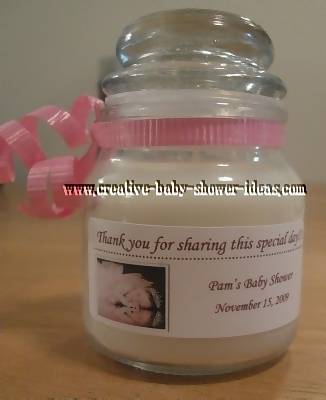 princess baby shower favor candle