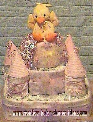 ducky castle diaper cake
