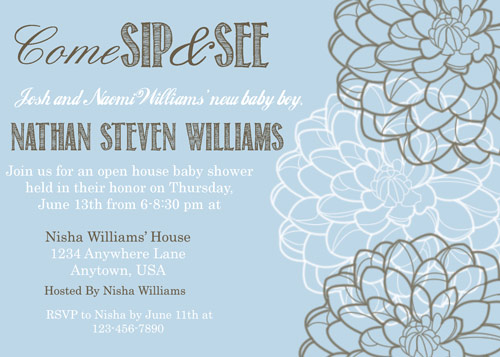 rustic baby shower invitation