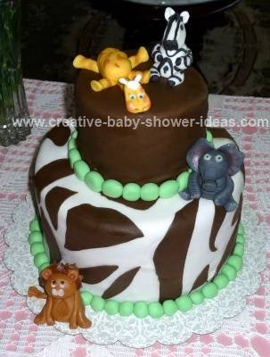 Wild Safari Baby Shower Cake