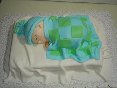 Sleeping Baby Shower Cake