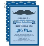little man mustache baby shower invitation