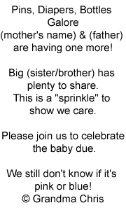 baby sprinkle poem