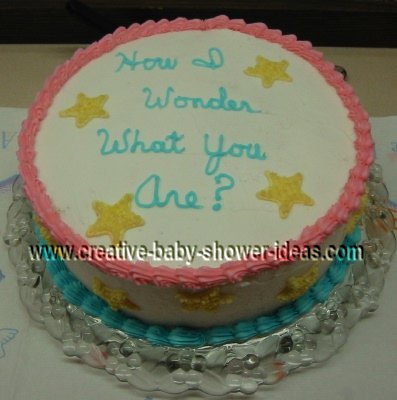 twinkle little star baby cake