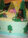 camping baby shower cake
