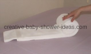 roll towel from one side to the other