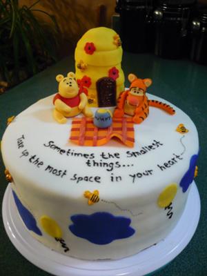 Winnie the Pooh Baby Shower Cake