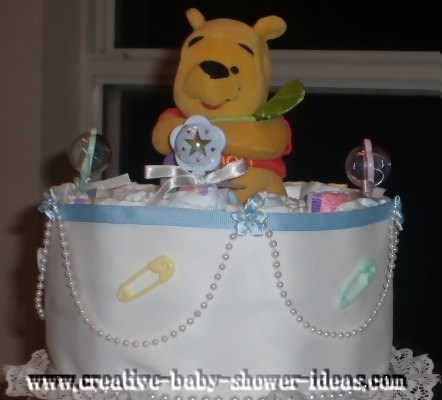 top of winnie the pooh diaper cake