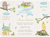 woodland animals baby shower invitation