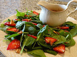 strawberry salad and poppy seed dressing