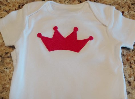 felt princess crown onesie