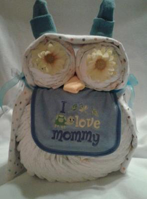 diaper owl cake