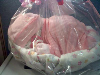 girl diaper baby wrapped in pink blanket