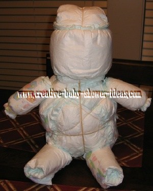 undecorated diaper baby before putting outfit on 