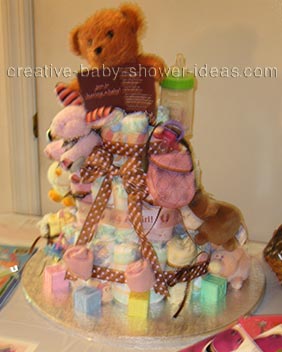 teddy bear cake teddy bear polka dots diaper cake