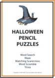 Halloween scavenger hunt puzzles book